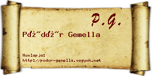 Pödör Gemella névjegykártya